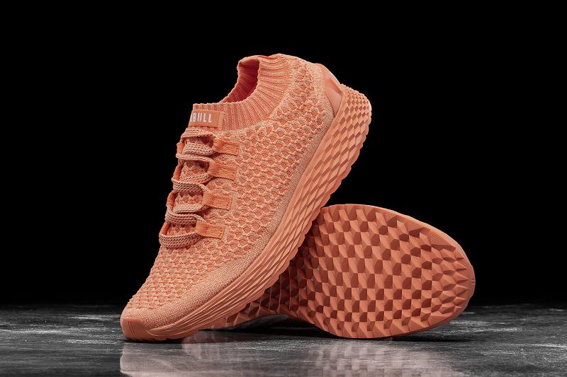 Nobull Melon Knit Runner Men's Running Shoes Orange | USA K1046O